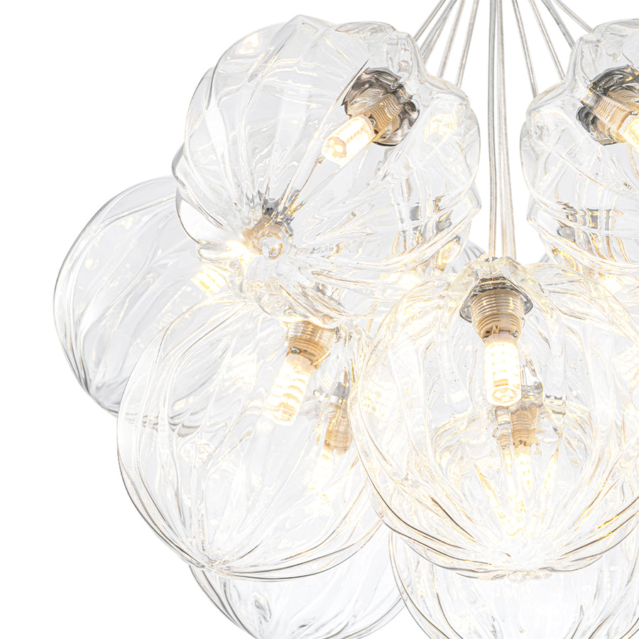 Dimmable Cluster Sculpture Texture Glass Globe Bubble Chandelier