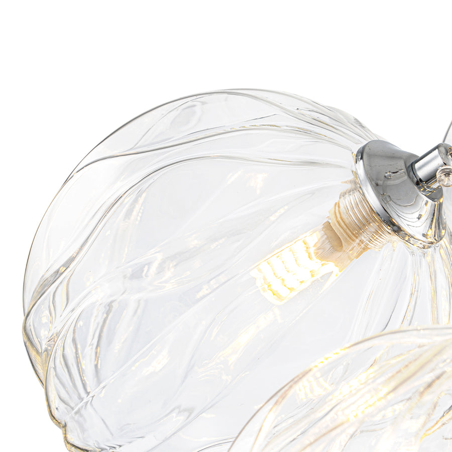 Dimmable Cluster Sculpture Texture Glass Globe Bubble Chandelier