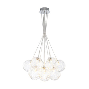Dimmable Cluster Sculpture Texture Glass Globe Bubble Chandelier