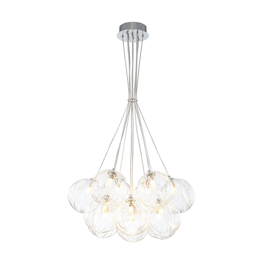 Dimmable Cluster Sculpture Texture Glass Globe Bubble Chandelier
