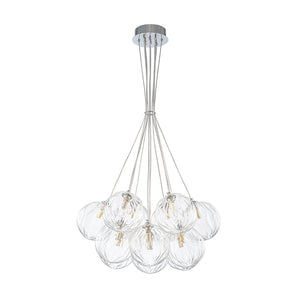 Dimmable Cluster Sculpture Texture Glass Globe Bubble Chandelier