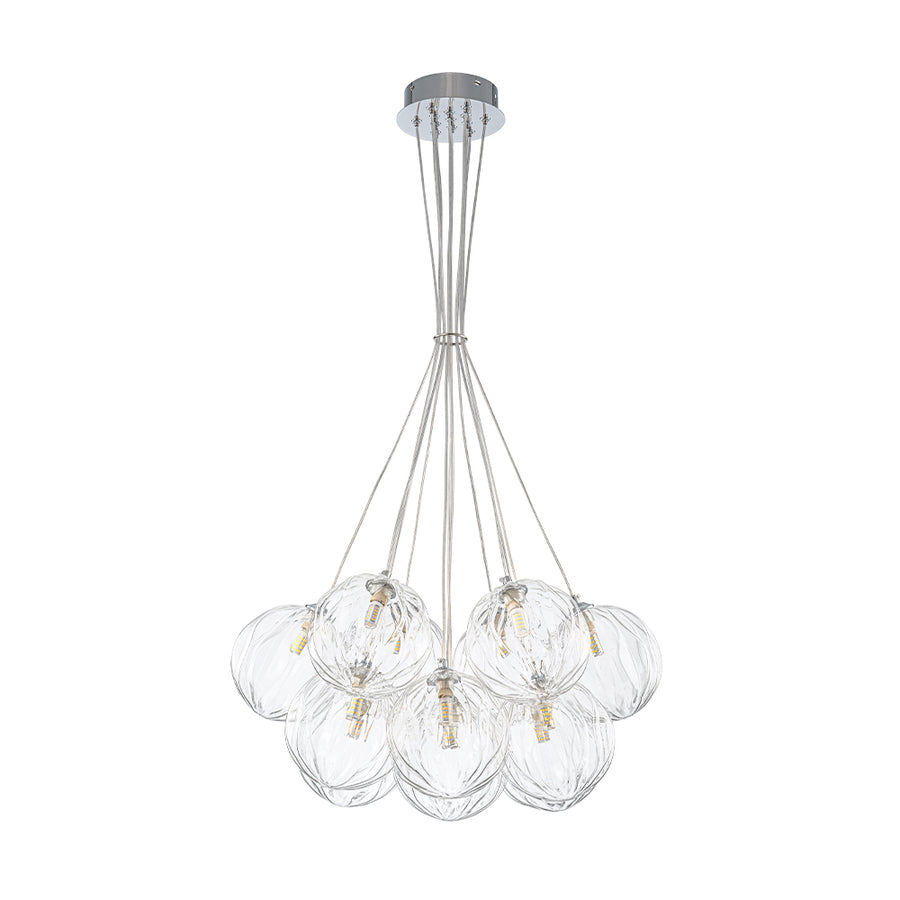 Dimmable Cluster Sculpture Texture Glass Globe Bubble Chandelier