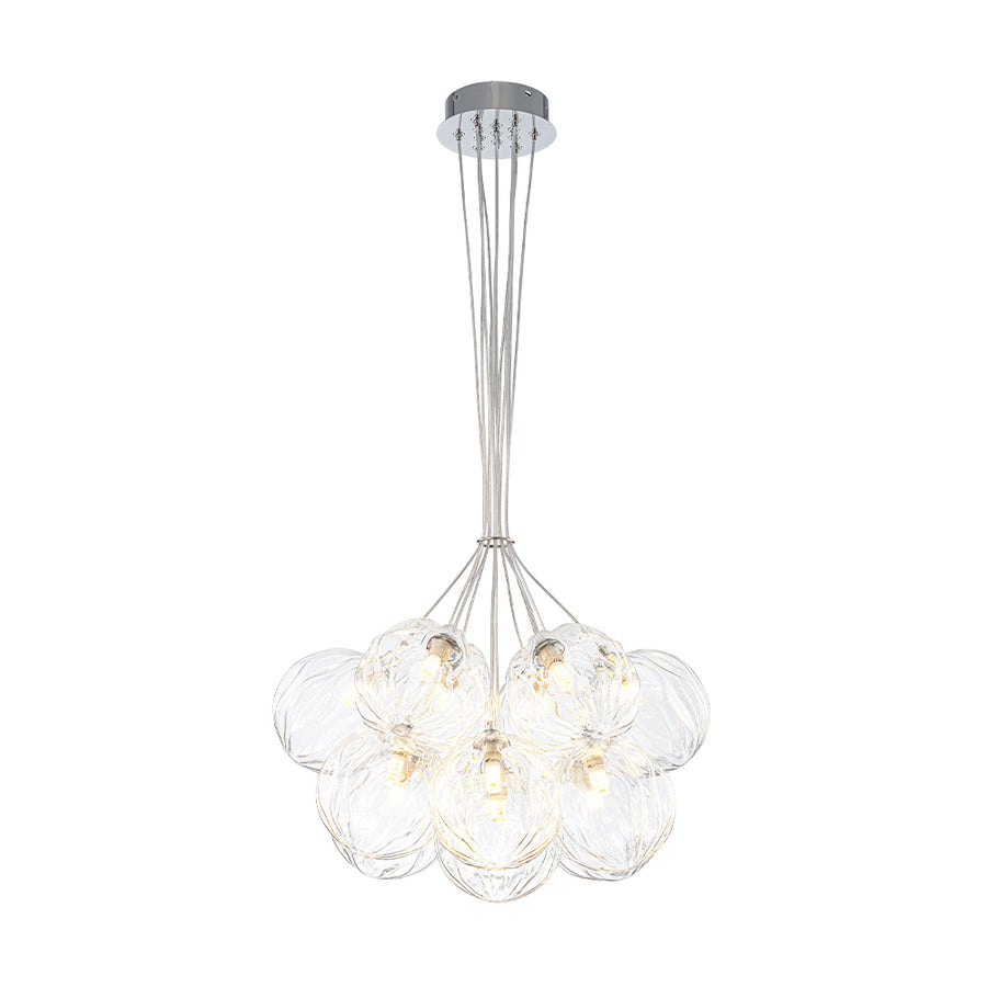 Dimmable Cluster Sculpture Texture Glass Globe Bubble Chandelier