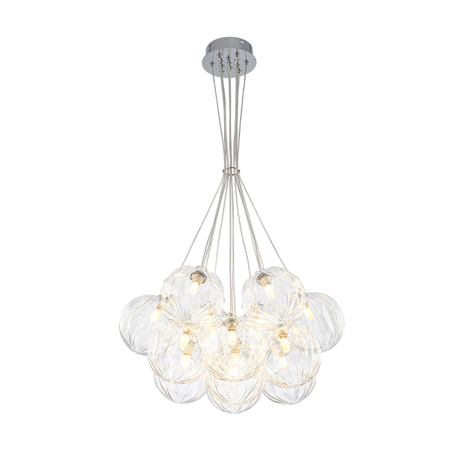 Dimmable Cluster Sculpture Texture Glass Globe Bubble Chandelier