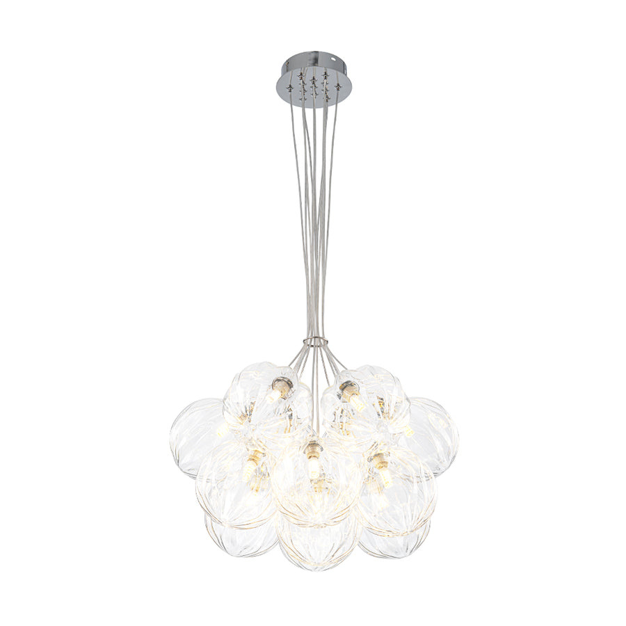 Dimmable Cluster Sculpture Texture Glass Globe Bubble Chandelier