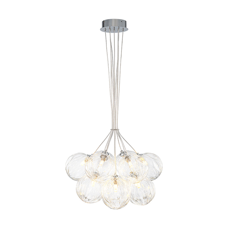 Dimmable Cluster Sculpture Texture Glass Globe Bubble Chandelier