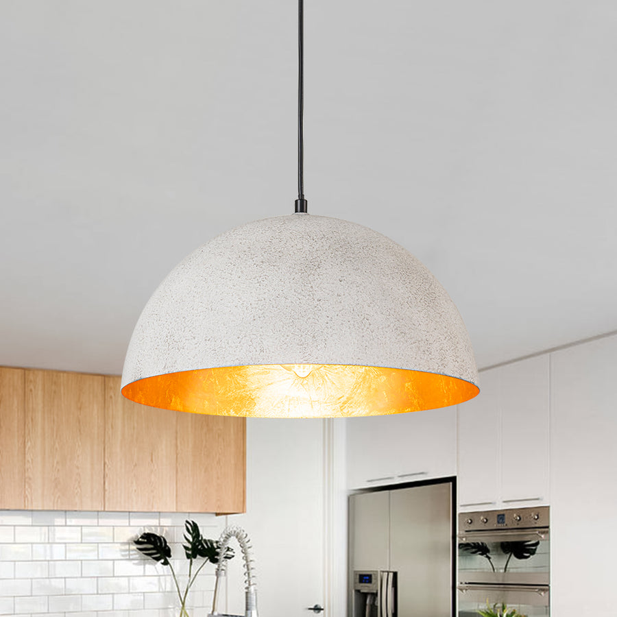 Oversized Metal Dome Pendant Light