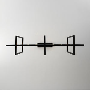 Farmhouse Candle Style Linear Rectangular Cage Island Chandelier