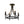 Farmhouse Metal Candle Style Wagon Wheel Pendant / Semi Flush