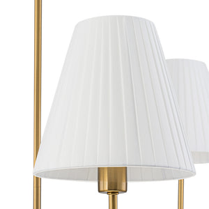 French 6-Light Tiered Fabric Cone Shade Candle Chandelier