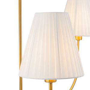 French 6-Light Tiered Fabric Cone Shade Candle Chandelier