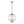 French Brass Candle Style Clear Glass Globe Pendant Light