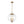 French Brass Candle Style Clear Glass Globe Pendant Light