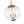 French Brass Candle Style Clear Glass Globe Pendant Light