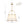 French Brass Large White Fabric Drum Lantern Chandelier
