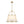 French Brass Large White Fabric Drum Lantern Chandelier