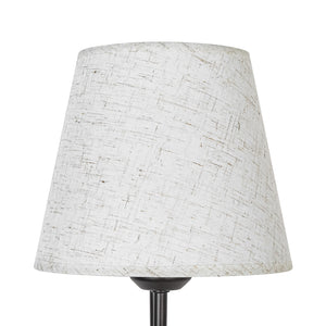 French Country 1-Light Beige Fabric Cone Armed Wall Sconce