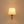 French Country 1-Light Beige Fabric Cone Armed Wall Sconce