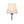 French Country 1-Light Beige Fabric Cone Armed Wall Sconce