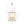 French Country Distressed Gold Candle Style Cylinder Lantern Chandelier
