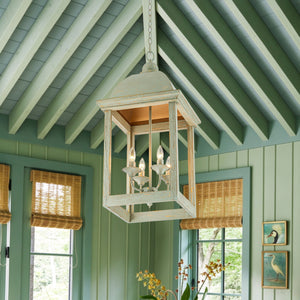 French Shabby Chic Patina Style Square Lantern Chandelier
