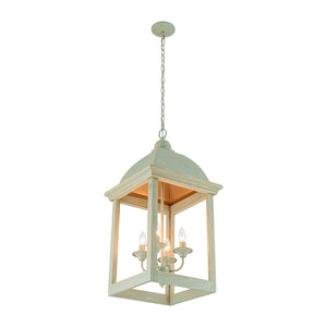 French Shabby Chic Patina Style Square Lantern Chandelier