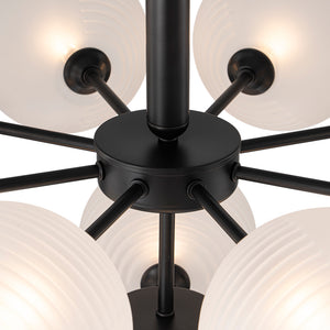 (OpenBox) Frosted Ribbed Glass Bubble Chandelier
