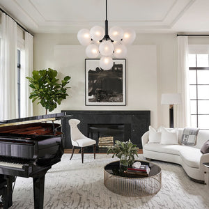 (OpenBox) Frosted Ribbed Glass Bubble Chandelier