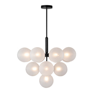 (OpenBox) Frosted Ribbed Glass Bubble Chandelier