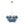 Funky Cluster Smoky Blue Glass Globe Bubble Chandelier