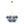 Funky Cluster Smoky Blue Glass Globe Bubble Chandelier