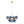 Funky Cluster Smoky Blue Glass Globe Bubble Chandelier