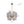 Morandi 18-Light Cluster Lavender Gray Glass Bubble Chandelier