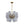 Morandi 18-Light Cluster Lavender Gray Glass Bubble Chandelier