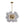 Morandi 18-Light Cluster Lavender Gray Glass Bubble Chandelier