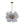 Morandi 18-Light Cluster Lavender Gray Glass Bubble Chandelier