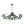 Glam Bloom 12-Light Blue Glass Bubble Semi Flush Chandelier