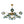 Glam Bloom 12-Light Blue Glass Bubble Semi Flush Chandelier