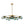Glam Bloom 12-Light Blue Glass Bubble Semi Flush Chandelier