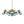 Glam Bloom 12-Light Blue Glass Bubble Semi Flush Chandelier