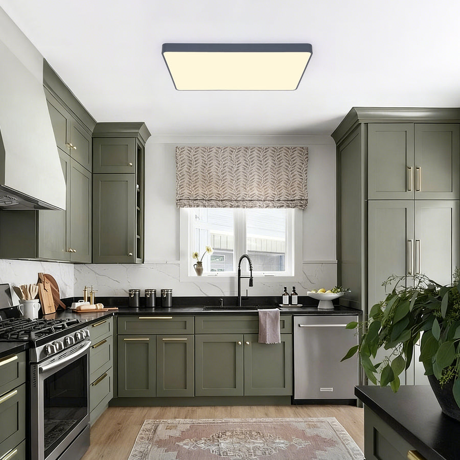 Minimalist Dimmable LED Rectangle Flush Mount Ceiling Light