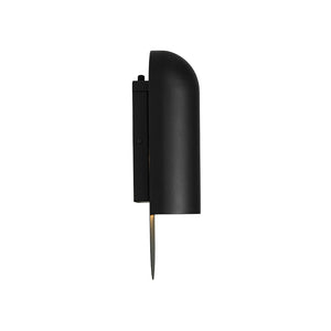 IP54 Minimalist Black 1-Light Iron Tube Outdoor Wall Lamp