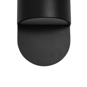 IP54 Minimalist Black 1-Light Iron Tube Outdoor Wall Lamp