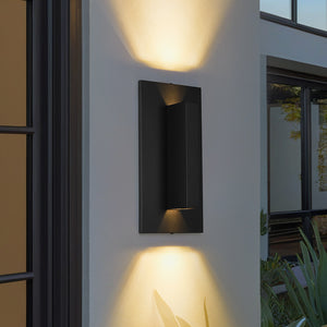 IP54 Up and Down Black Linear Tube LED Outdoor Wall Lamp