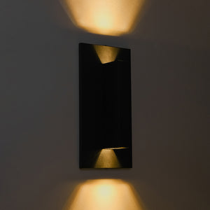 IP54 Up and Down Black Linear Tube LED Outdoor Wall Lamp