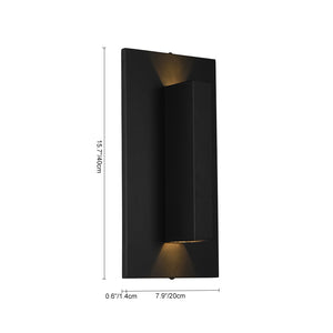 IP54 Up and Down Black Linear Tube LED Outdoor Wall Lamp