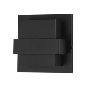 IP54 Up and Down Black Square LED Outdoor Wall Light