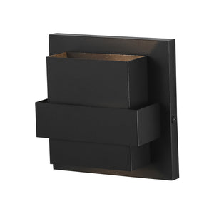 IP54 Up and Down Black Square LED Outdoor Wall Light