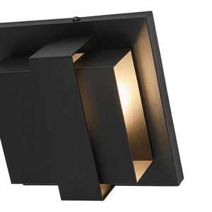 IP54 Up and Down Black Square LED Outdoor Wall Light