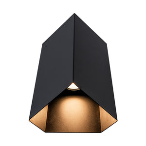 IP54 Up and Down Black Square Tube LED Outdoor Wall Lamp